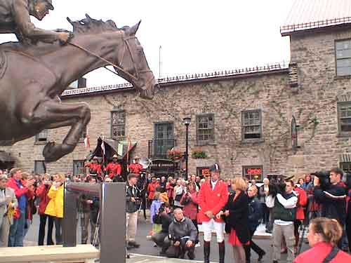 Unveiling of Big Ben Bronze - Ian Millar and wife - In front of Code's Mill - June 2005